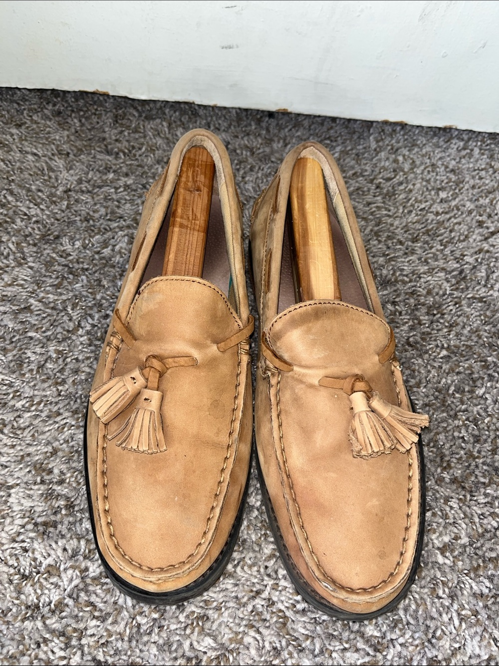 Polo by Ralph Lauren Tan Suede Tassel Loafers